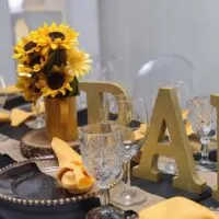 a picture of a sunflower baby shower organized by Tenoia Peppers-Alexander