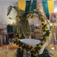 a picture of a sunflower baby shower organized by Tenoia Peppers-Alexander