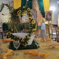 a picture of a sunflower baby shower organized by Tenoia Peppers-Alexander