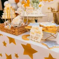 a picture of a twinkle twinkle little star baby shower organized by Milo's Events in Cairo