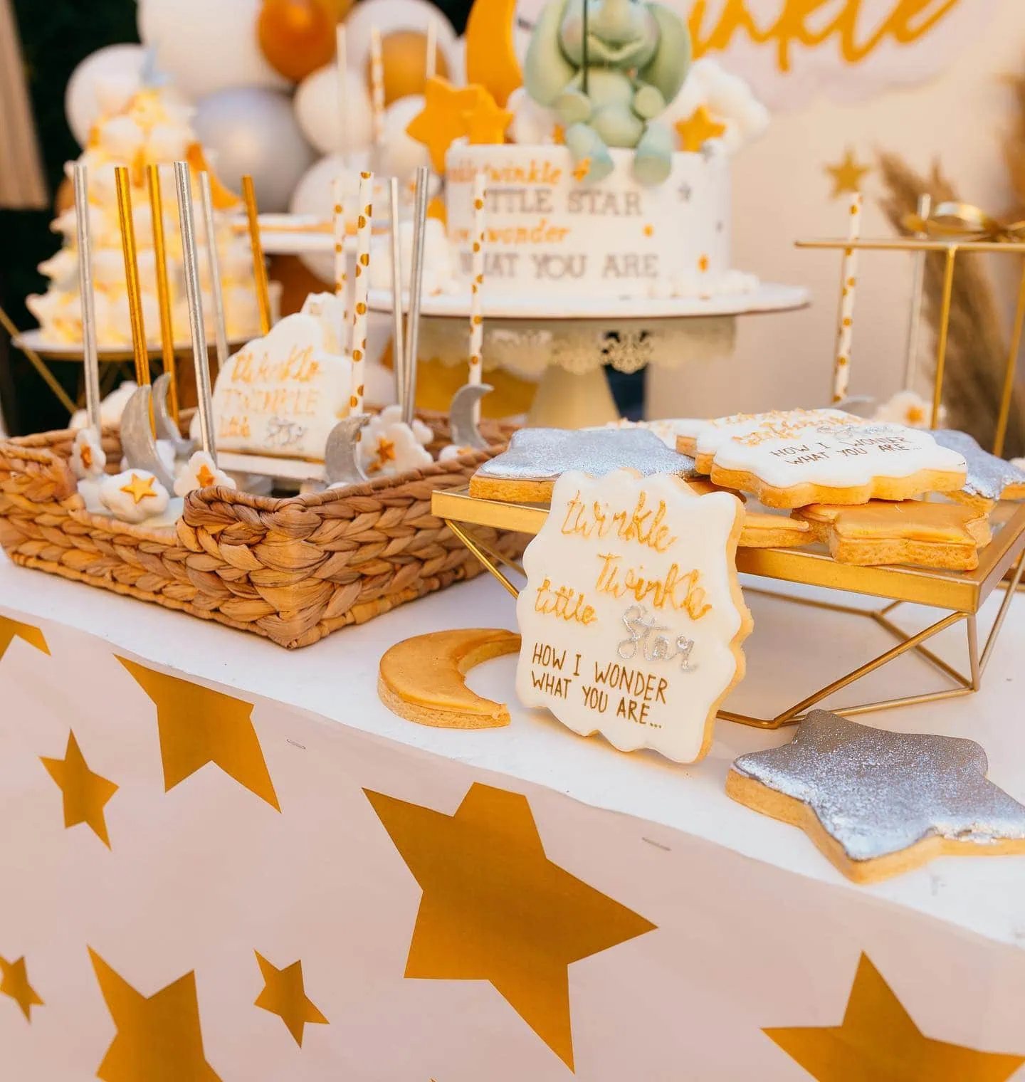 a picture of a twinkle twinkle little star baby shower organized by Milo's Events in Cairo