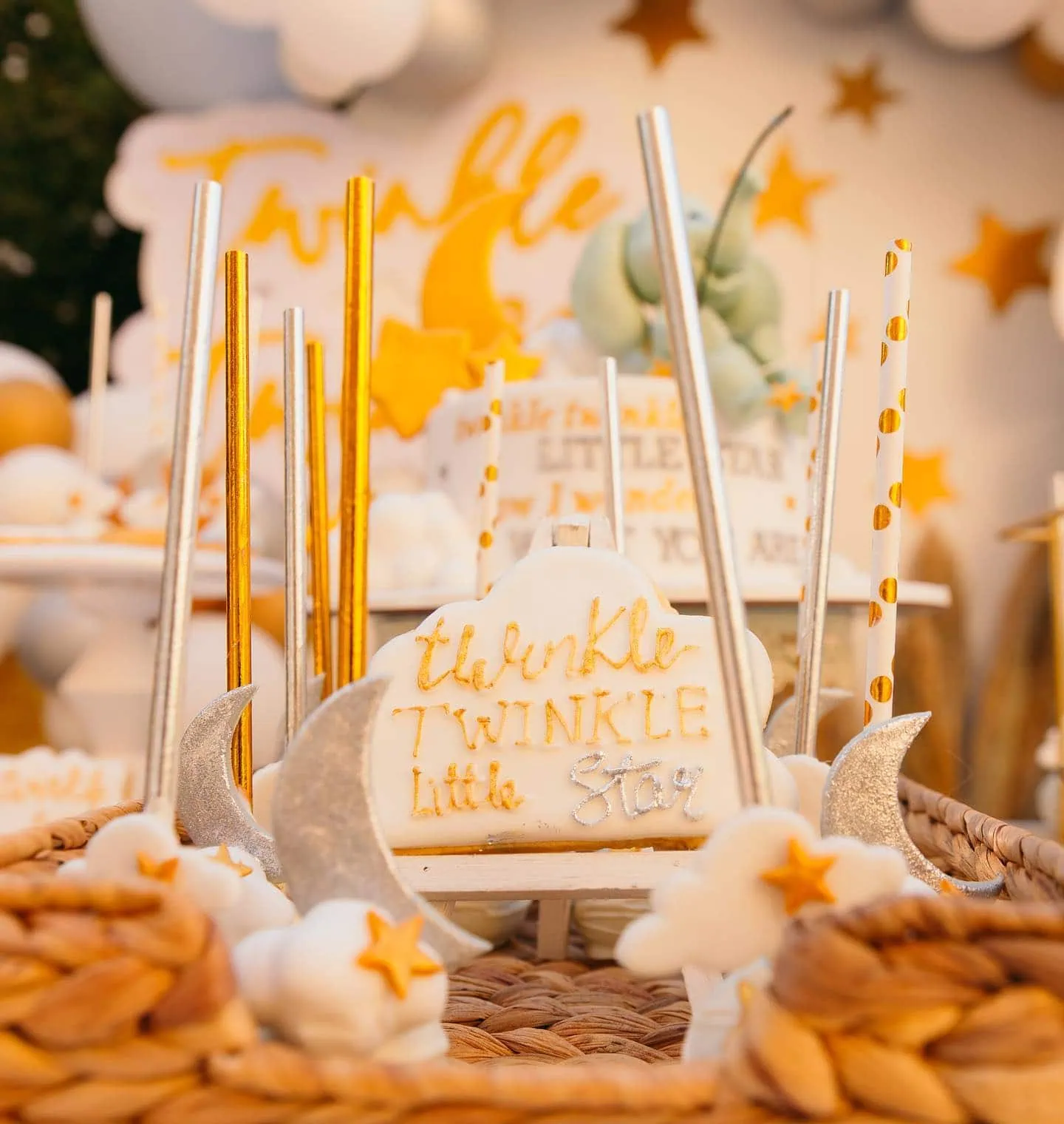 a picture of a twinkle twinkle little star baby shower organized by Milo's Events in Cairo