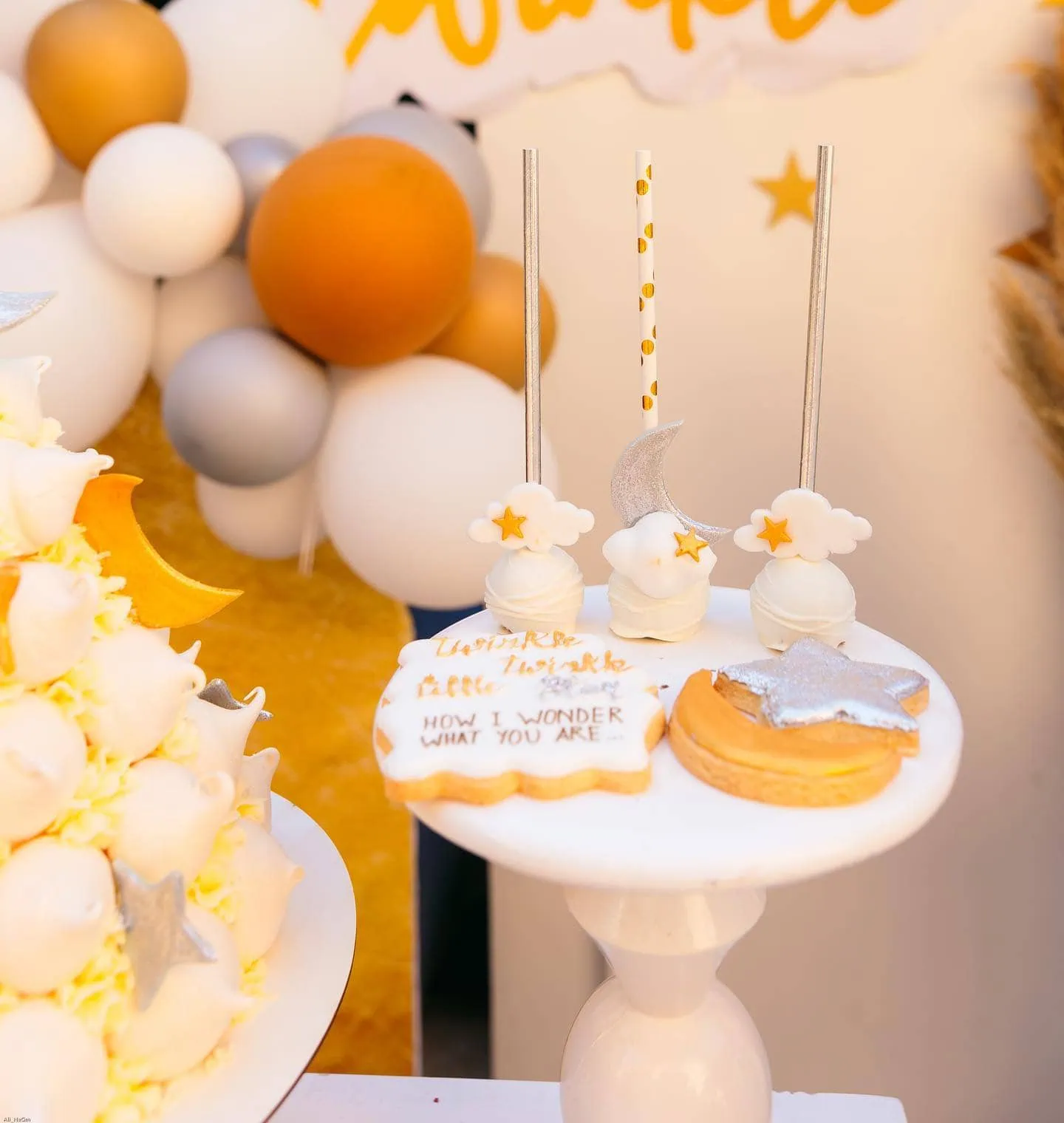 a picture of a twinkle twinkle little star baby shower organized by Milo's Events in Cairo