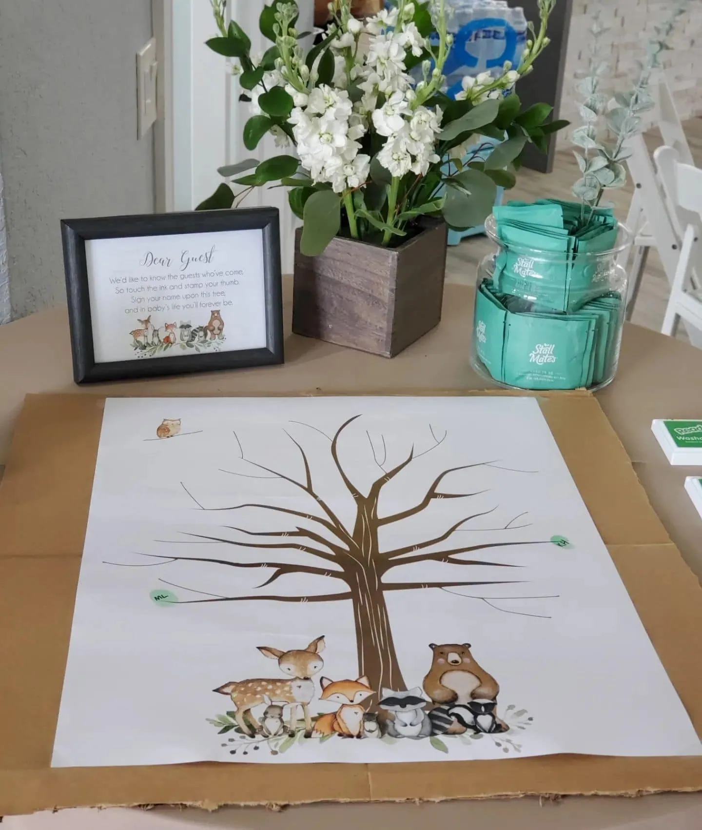 a picture of a woodland baby shower organized by Weot 2 Party in South Florida