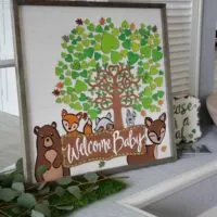 a picture of a woodland baby shower organized by Weot 2 Party in South Florida