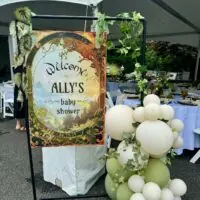 a picture of a woodland baby shower organized by Everything Pretty Events in New Jersey
