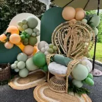 a picture of a woodland baby shower organized by Everything Pretty Events in New Jersey