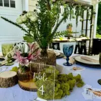 a picture of a woodland baby shower organized by Everything Pretty Events in New Jersey