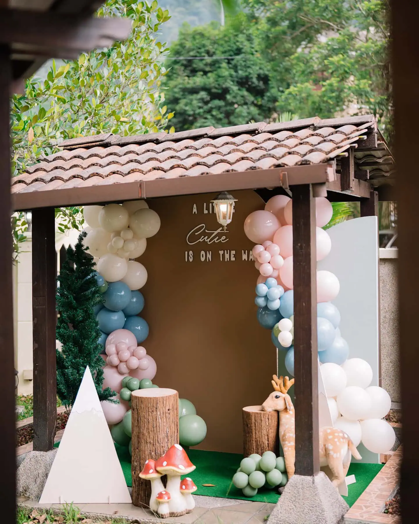 a picture of a woodland baby shower organized by Suasana Event in Kuala Lumpur
