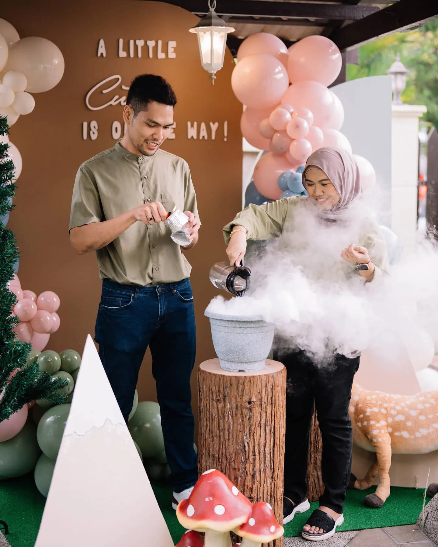 a picture of a woodland baby shower organized by Suasana Event in Kuala Lumpur