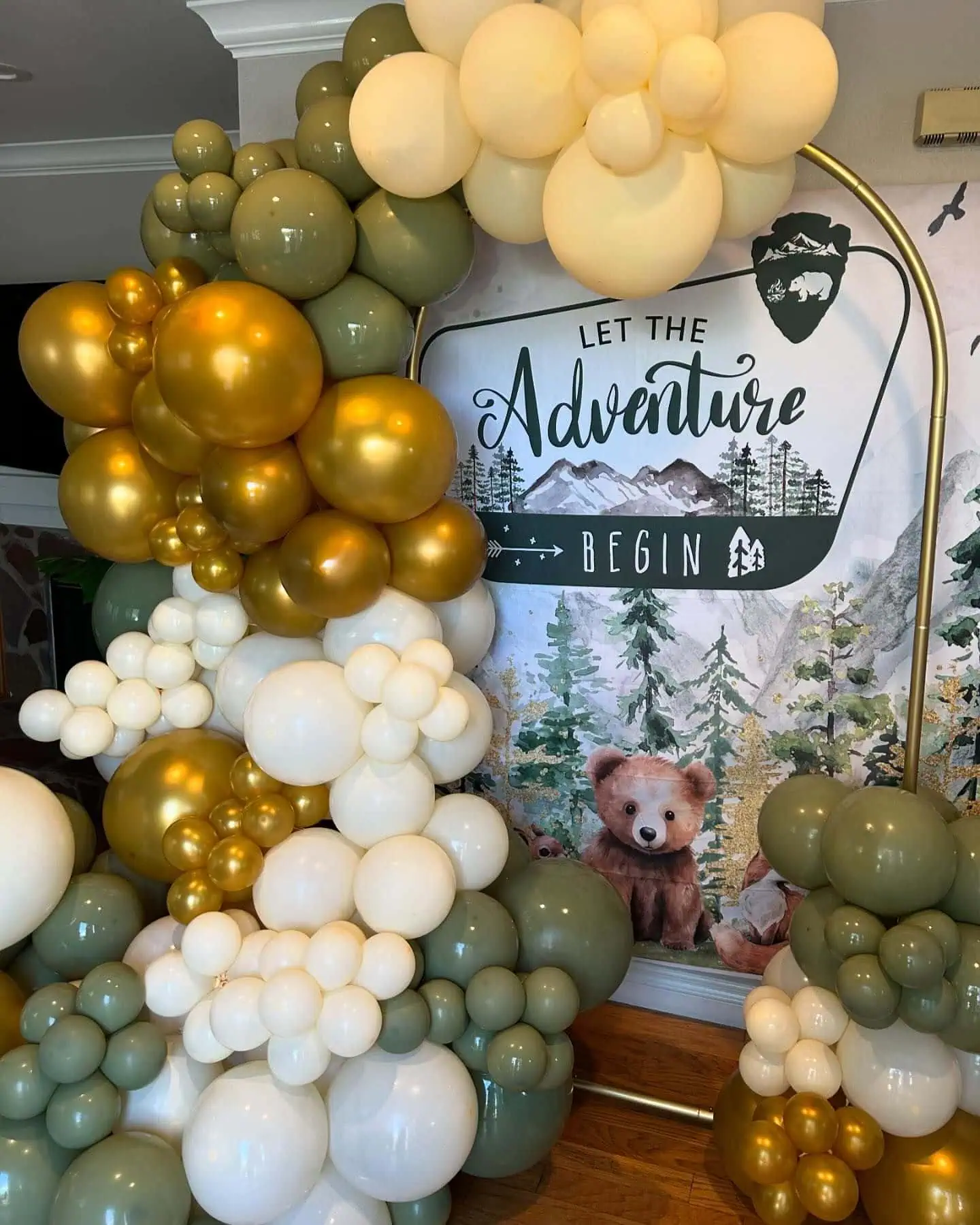 a picture of a woodland baby shower organized by OC Empress Lux Events LLC in Corona