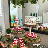a picture of a woodland baby shower organized by OC Empress Lux Events LLC in Corona