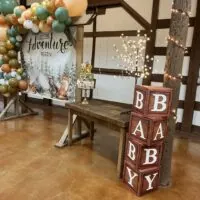 a picture of a woodland baby shower organized by The Livery Stables in Pleasant View Tennessee