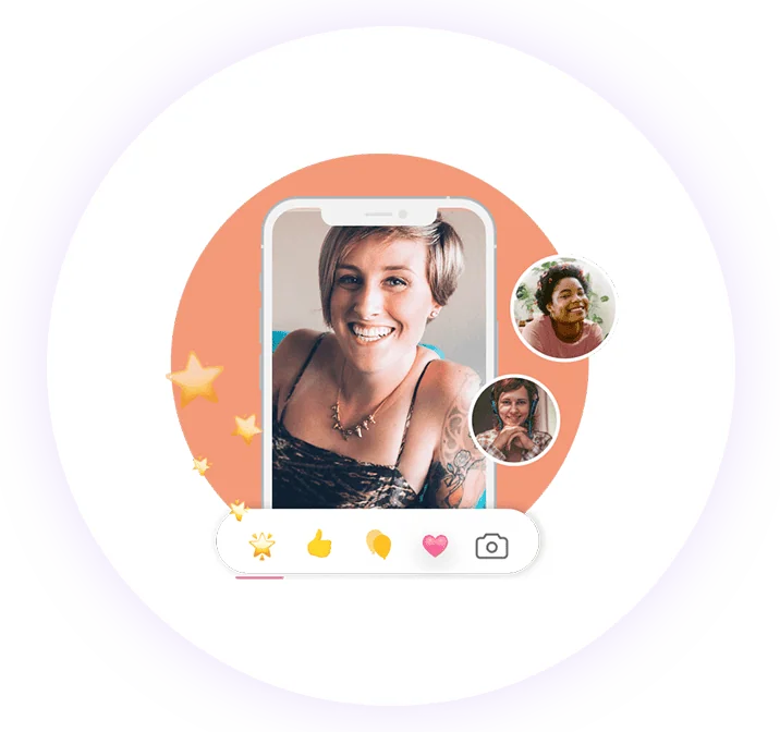 Friendly social connection with joyful people.