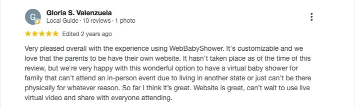 Celebrating a virtual baby shower with WebBabyShower platform.