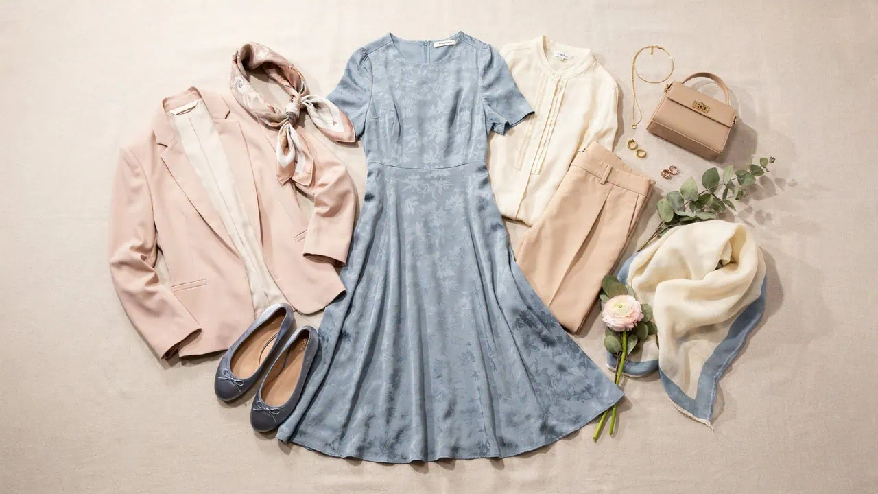 Elegant guest outfit ideas with dresses, accessories, and shoes for any season.